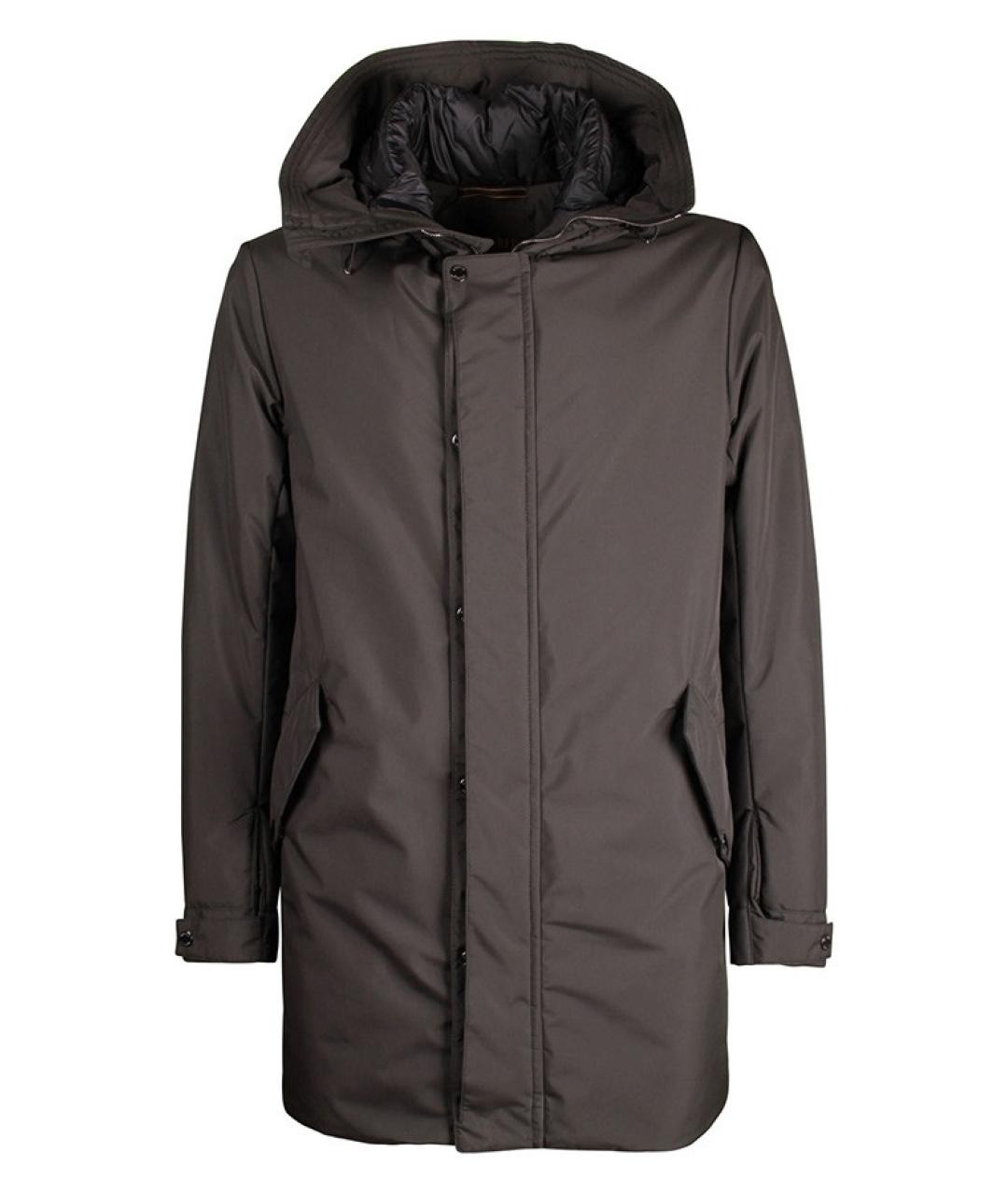 MOORER Серая полиэстеровая куртка, фото 1