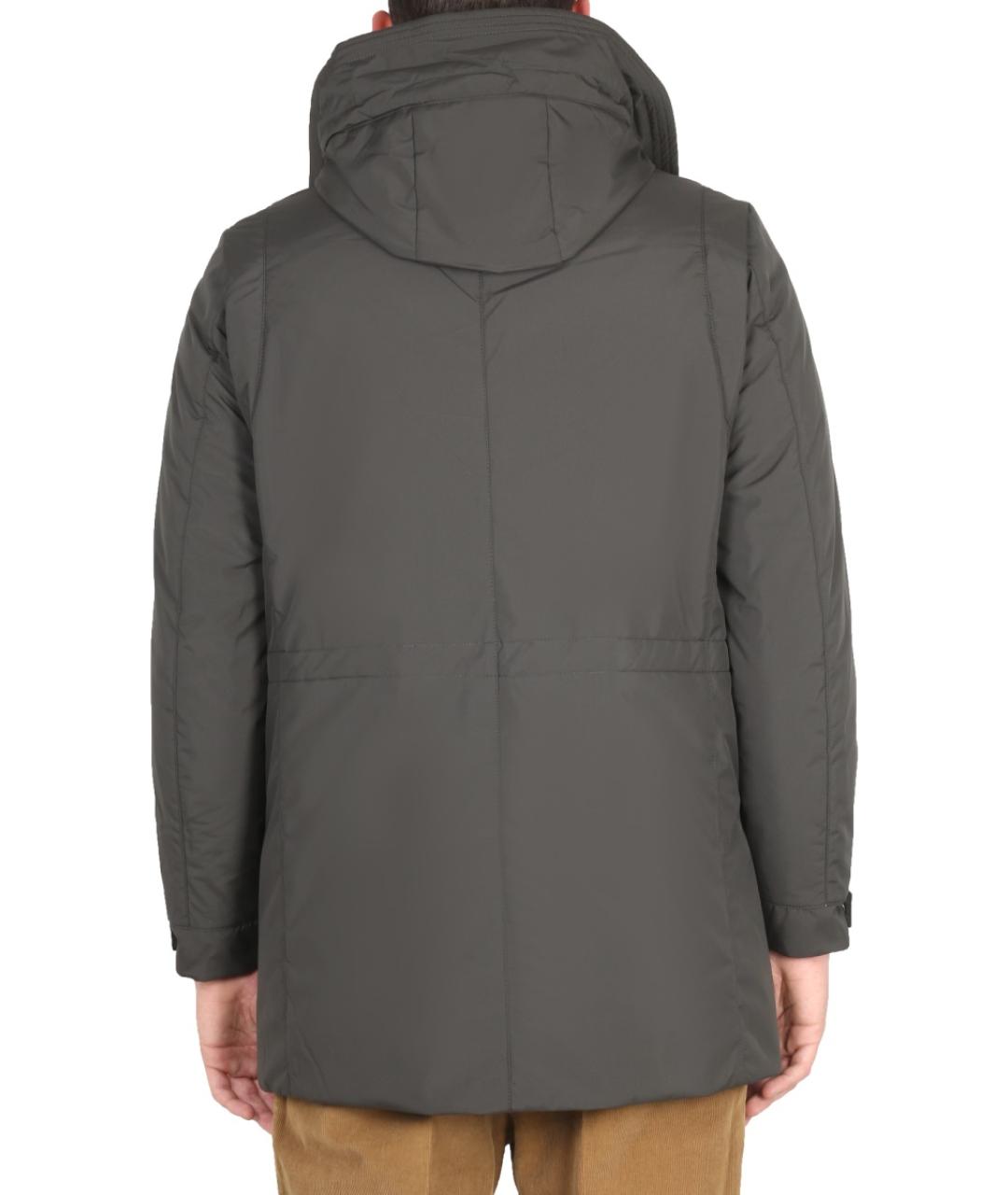 MOORER Серая полиэстеровая куртка, фото 4