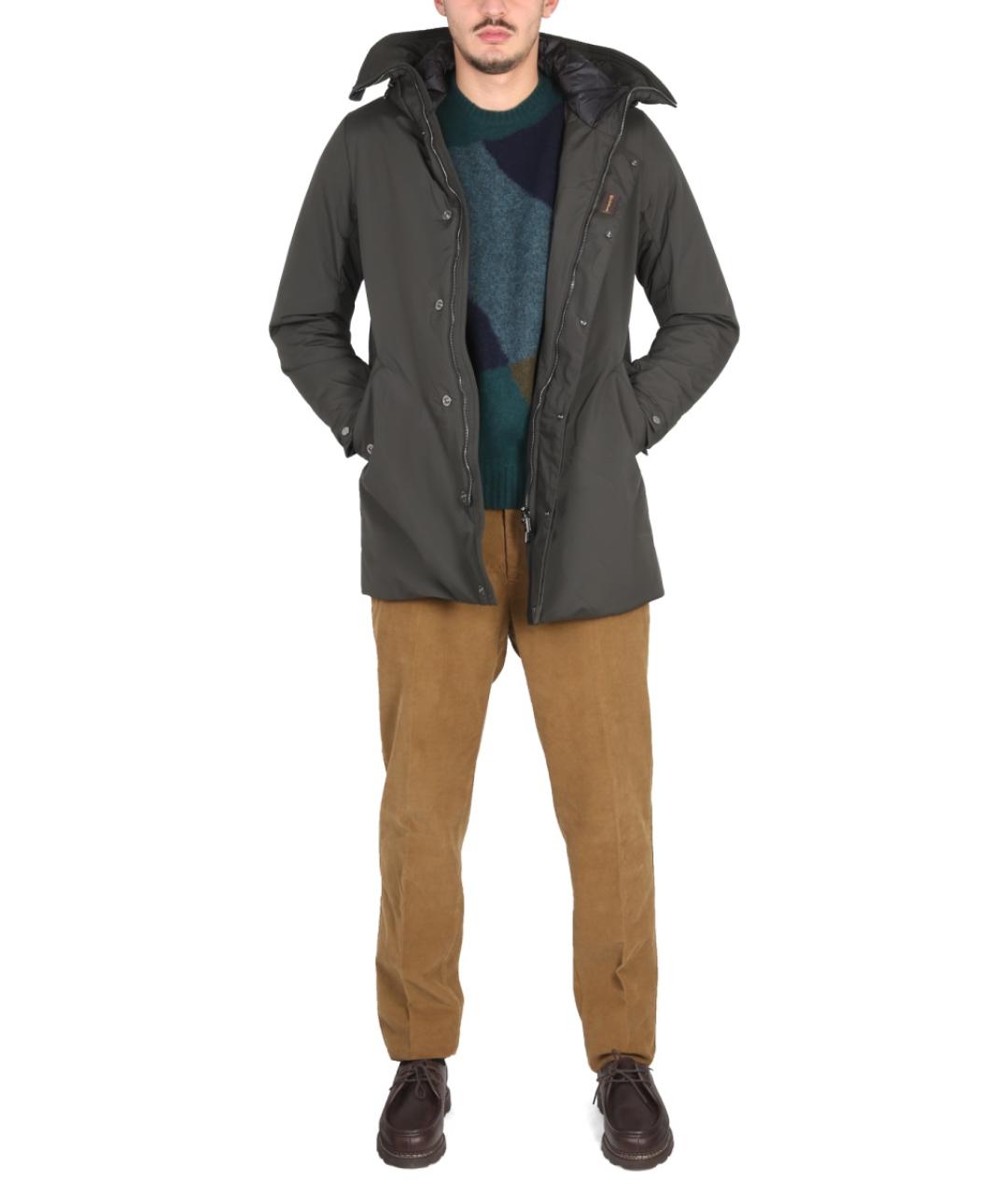 MOORER Серая полиэстеровая куртка, фото 3