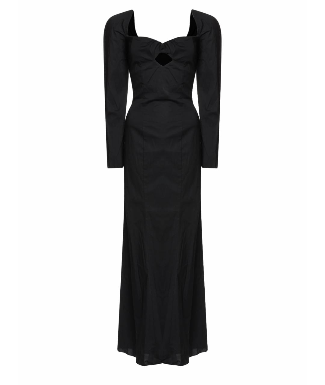 STAUD Черное хлопковое платье, фото 1