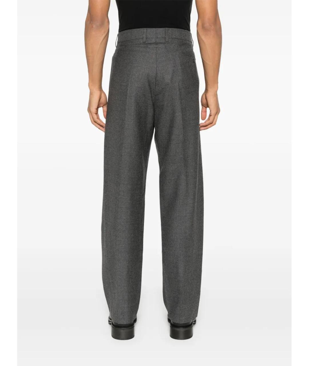 MM6 MAISON MARGIELA Серые хлопковые повседневные брюки, фото 4
