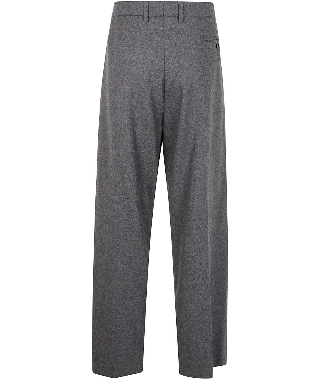 MM6 MAISON MARGIELA Серые хлопковые повседневные брюки, фото 2