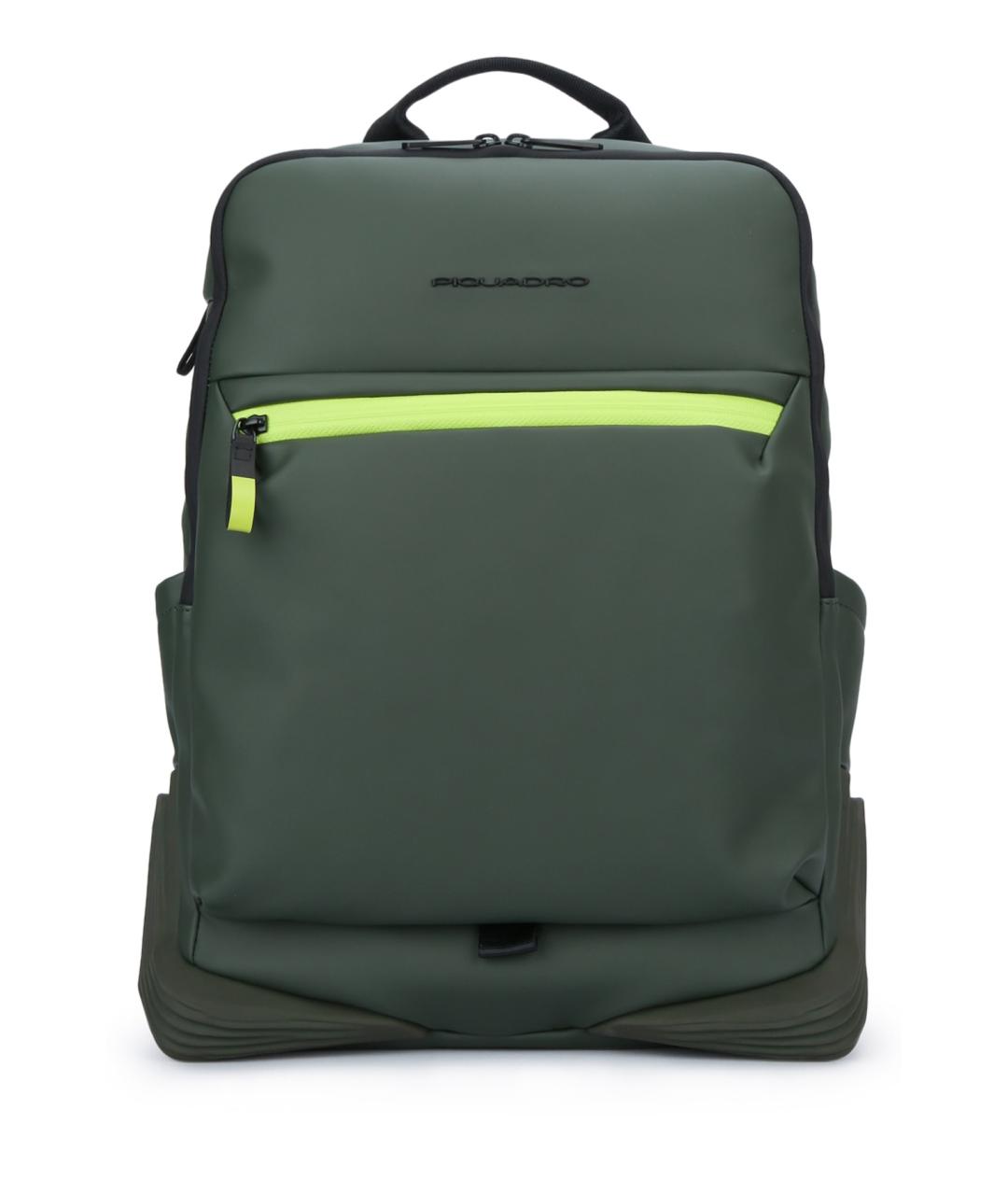 PIQUADRO Зеленый синтетический рюкзак, фото 1