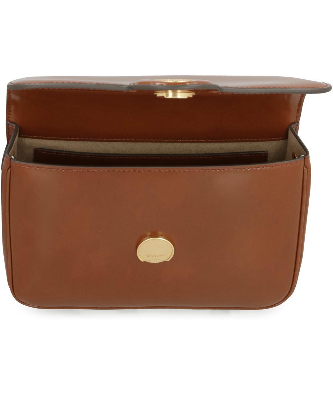 TORY BURCH Коричневая кожаная сумка через плечо, фото 5