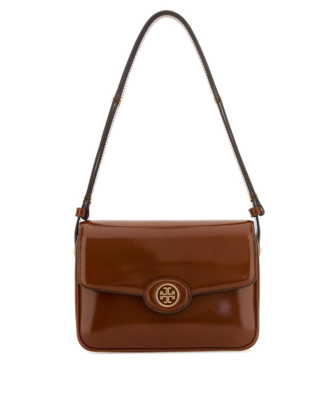 TORY BURCH Коричневая кожаная сумка через плечо, фото 1