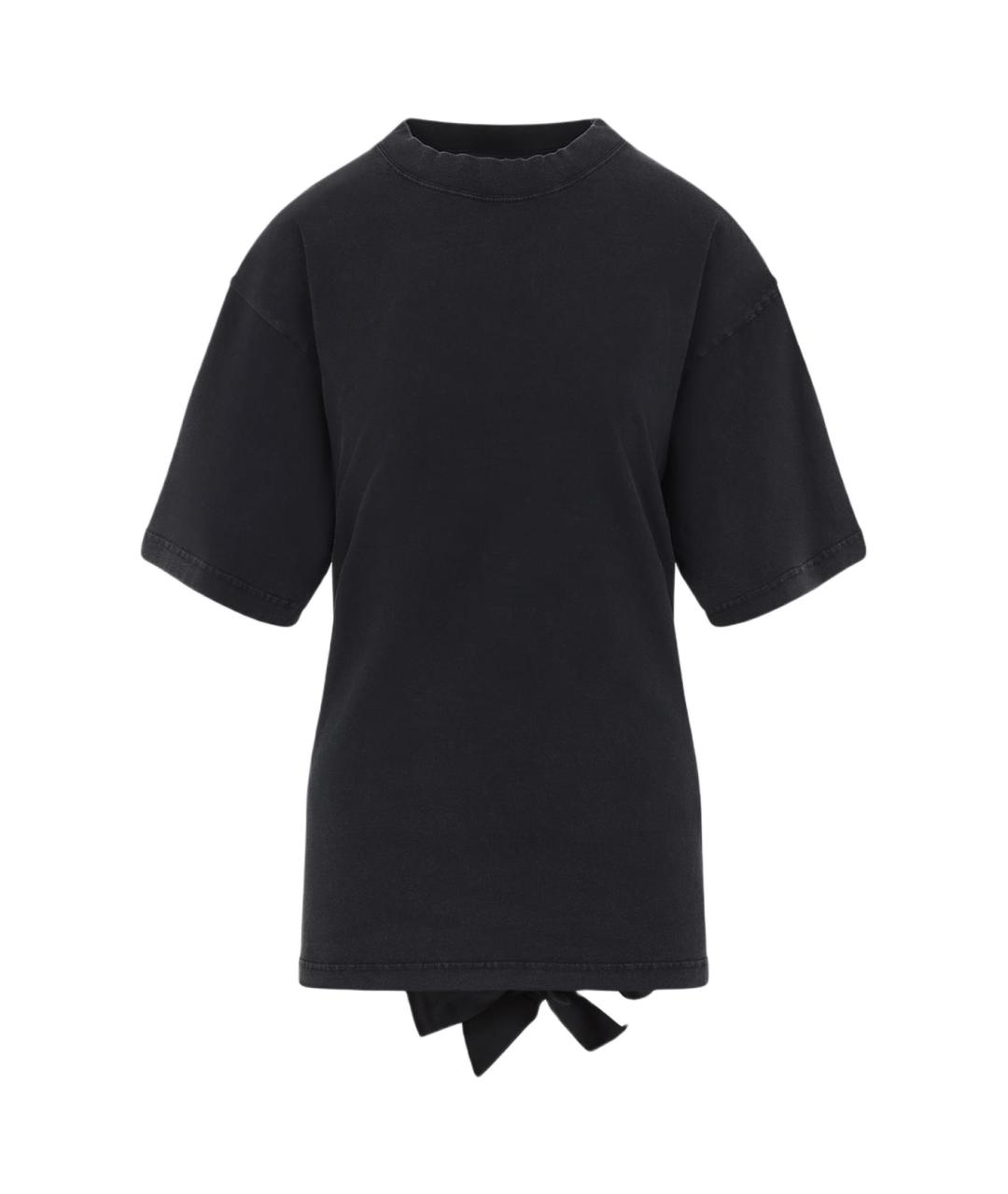 BALENCIAGA Черная хлопковая футболка, фото 1