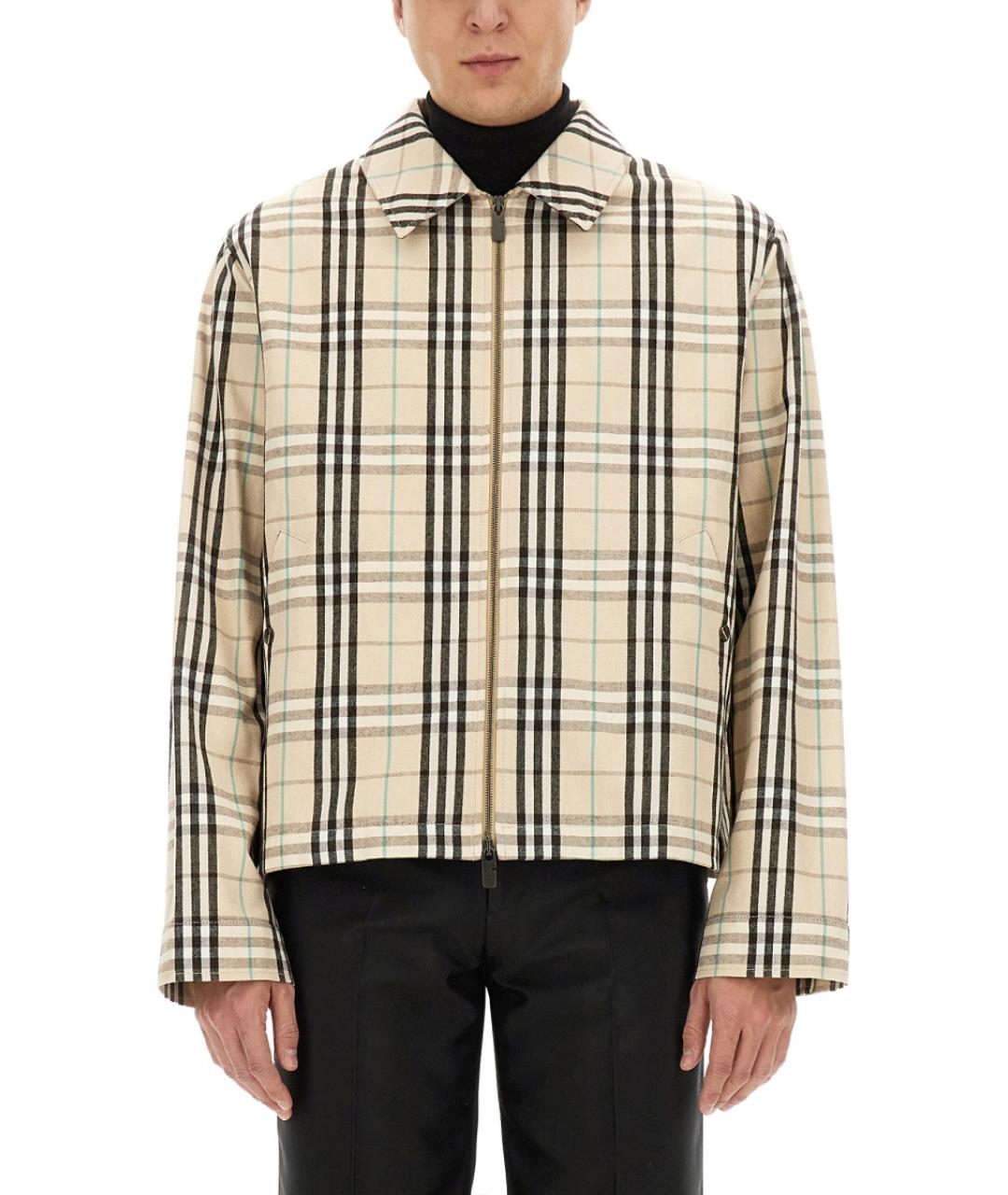 BURBERRY Бежевая хлопковая куртка, фото 2