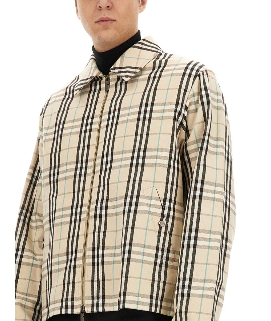 BURBERRY Бежевая хлопковая куртка, фото 5