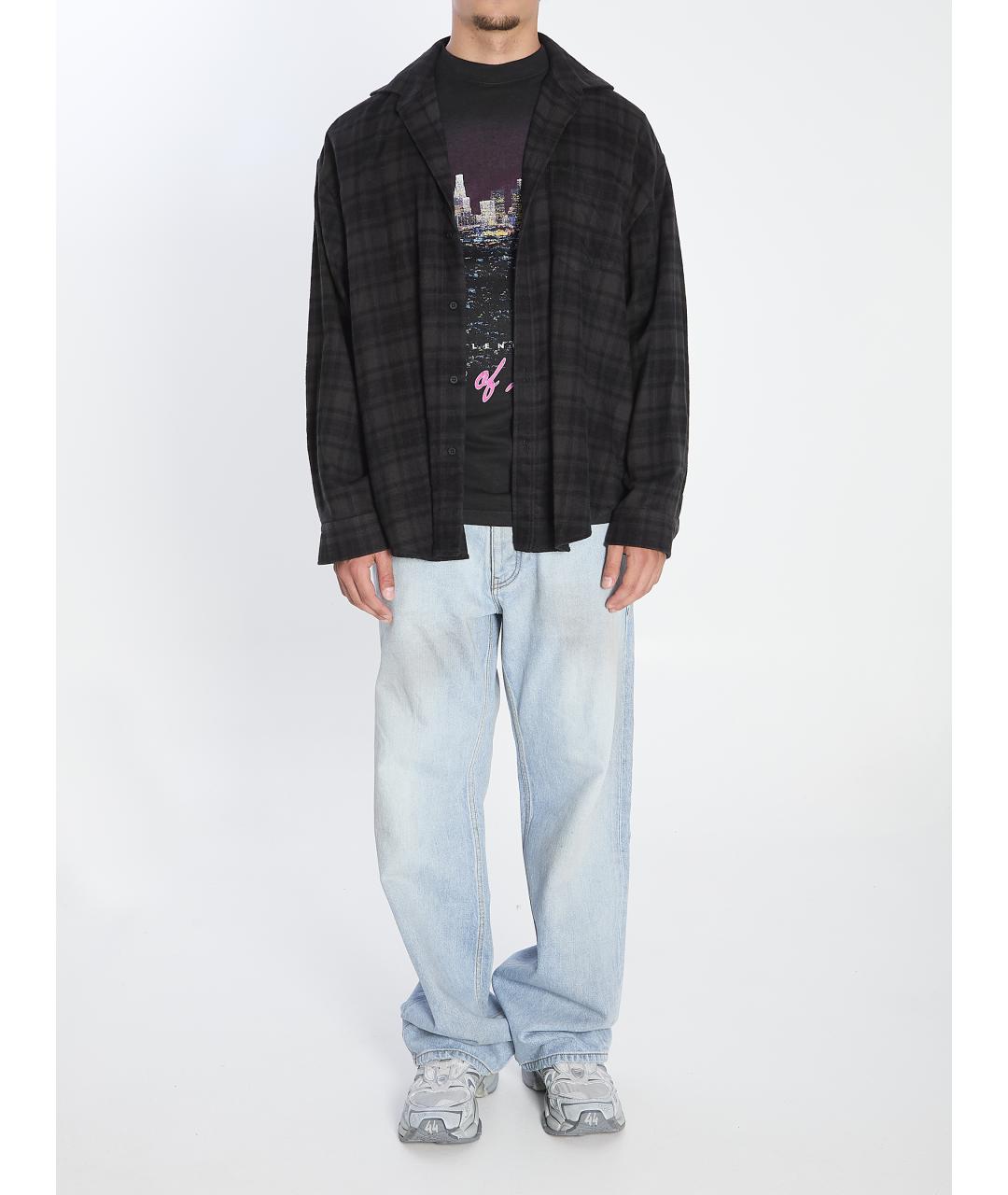 BALENCIAGA Серая хлопковая кэжуал рубашка, фото 5