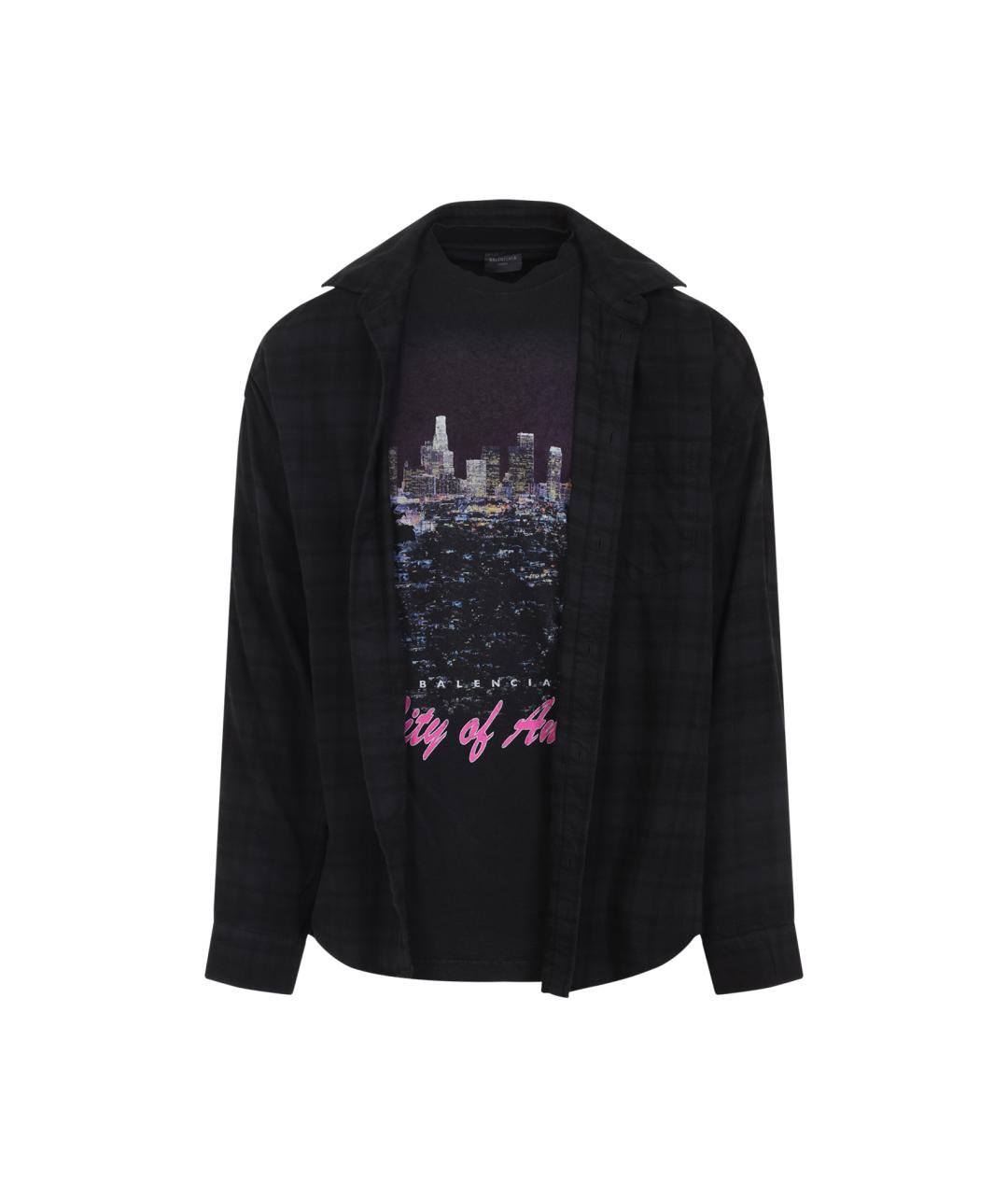 BALENCIAGA Серая хлопковая кэжуал рубашка, фото 1