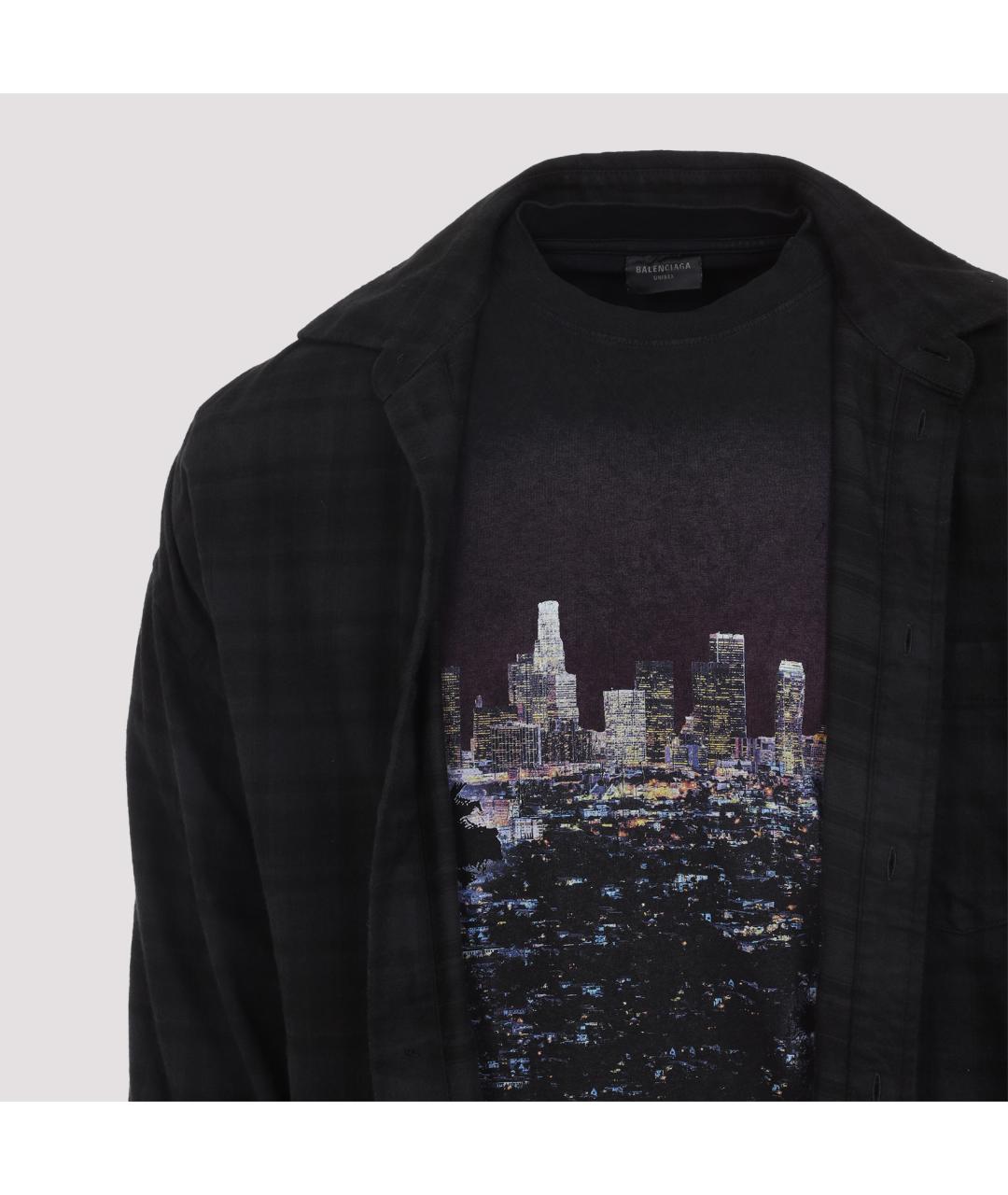 BALENCIAGA Серая хлопковая кэжуал рубашка, фото 4