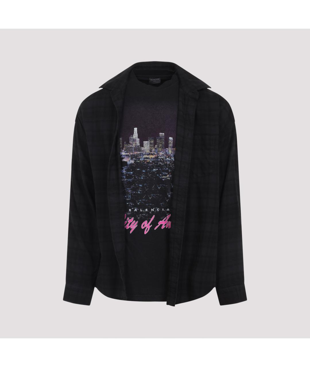 BALENCIAGA Серая хлопковая кэжуал рубашка, фото 2