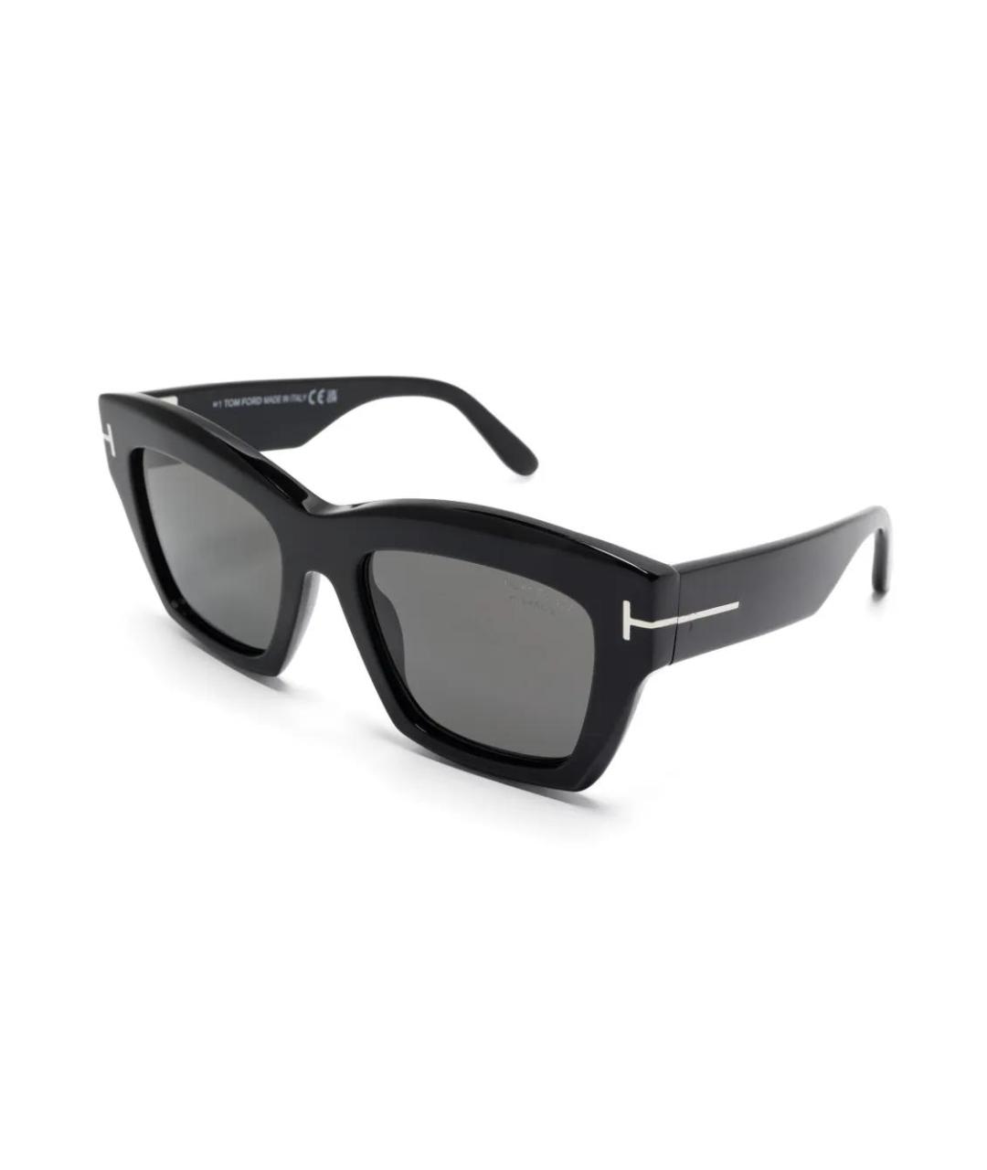 TOM FORD Черные пластиковые солнцезащитные очки, фото 2