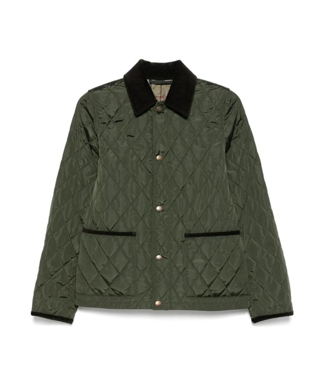 BURBERRY Зеленая хлопковая куртка, фото 1