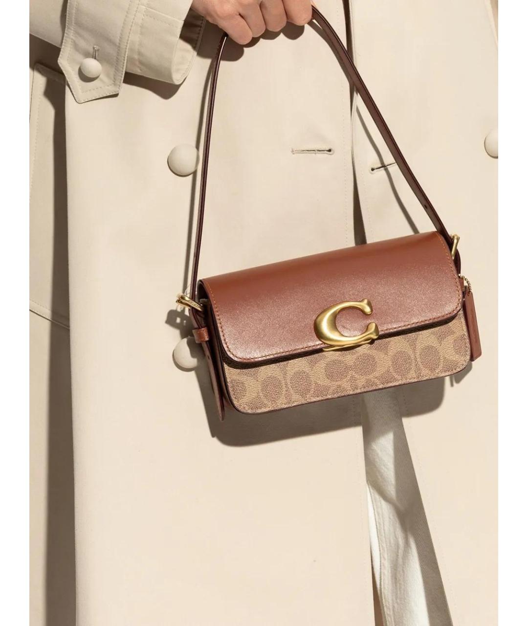 COACH Коричневая сумка через плечо, фото 2