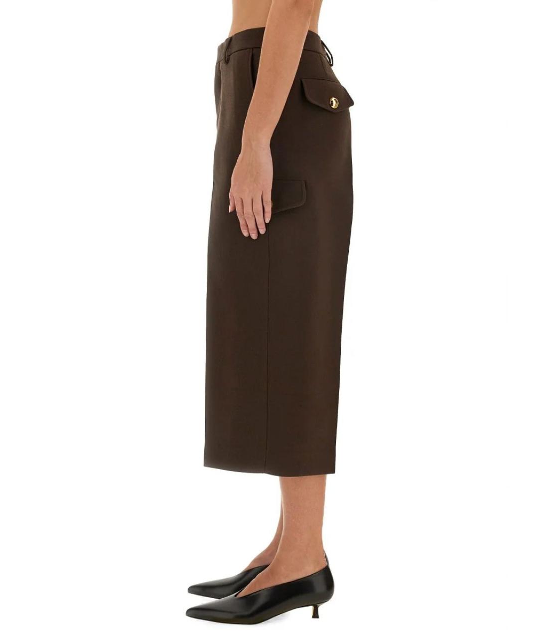 Ami Paris Коричневые шерстяные кюлоты, фото 3