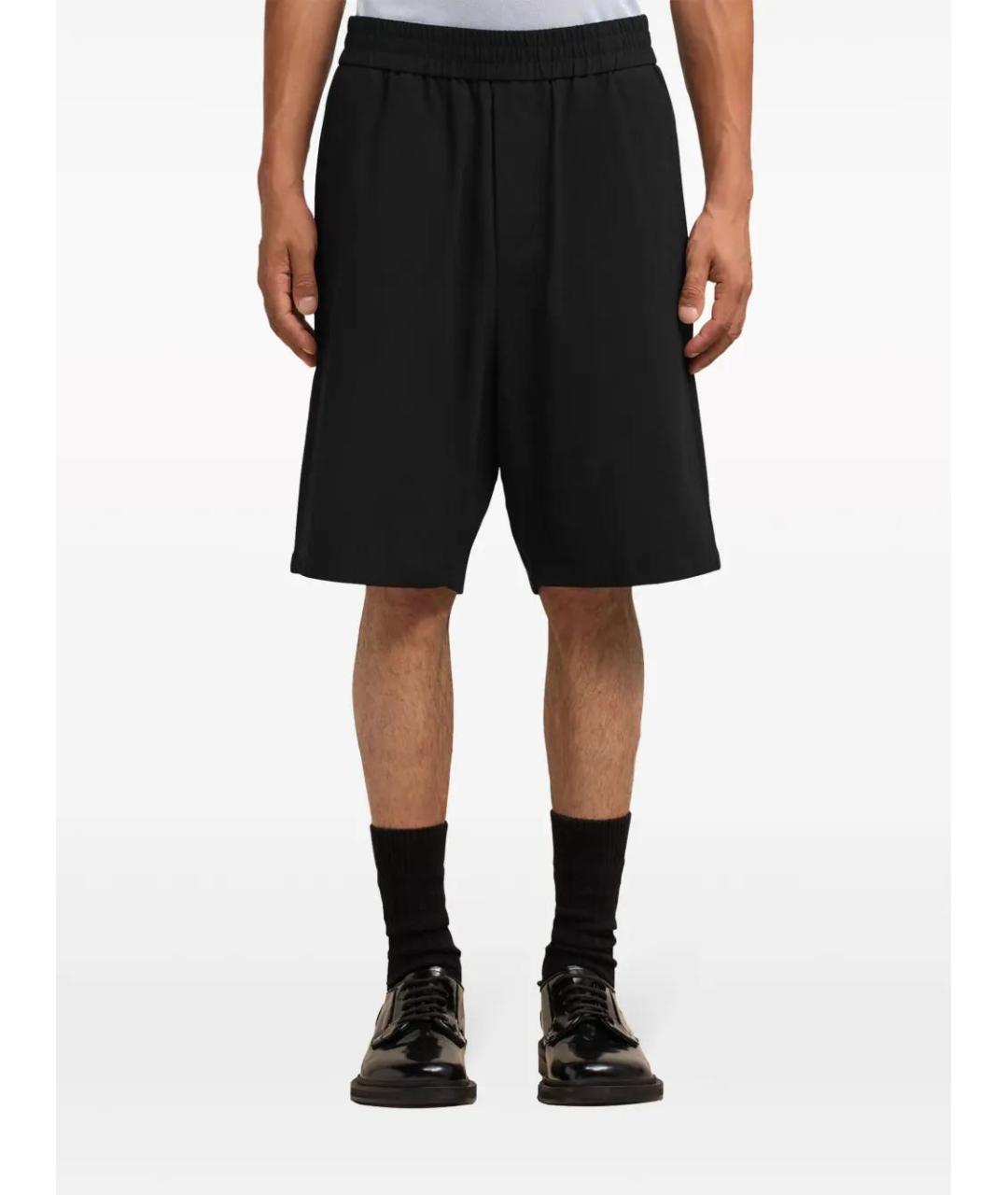 Ami Paris Черные хлопковые шорты, фото 5