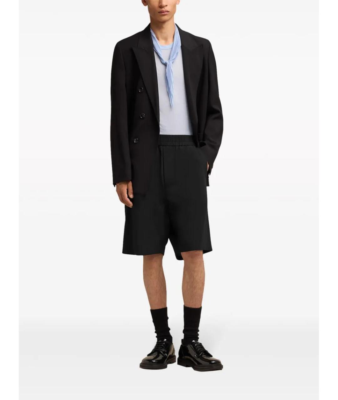 Ami Paris Черные хлопковые шорты, фото 2