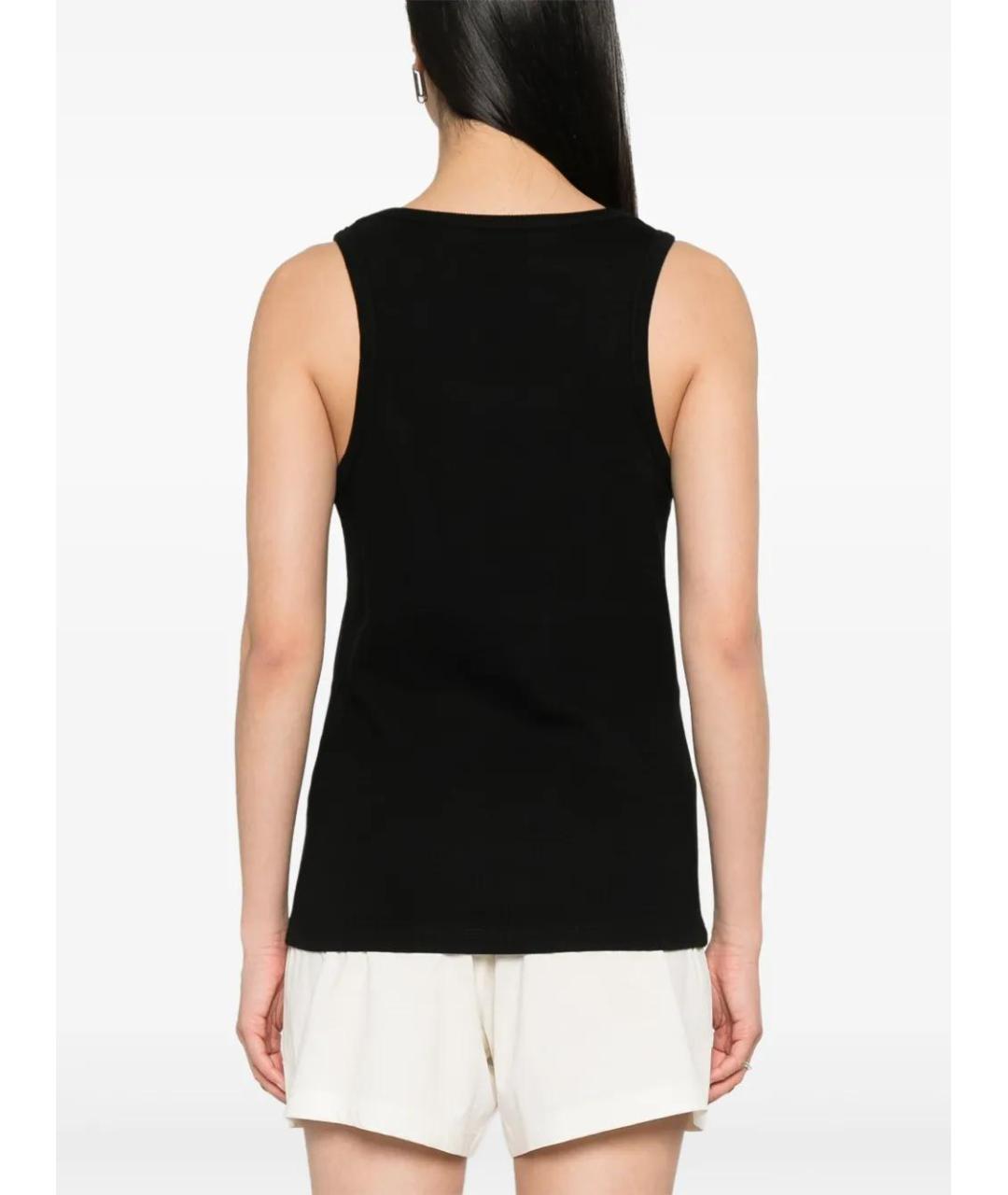 MONCLER Черная хлопковая майка, фото 4