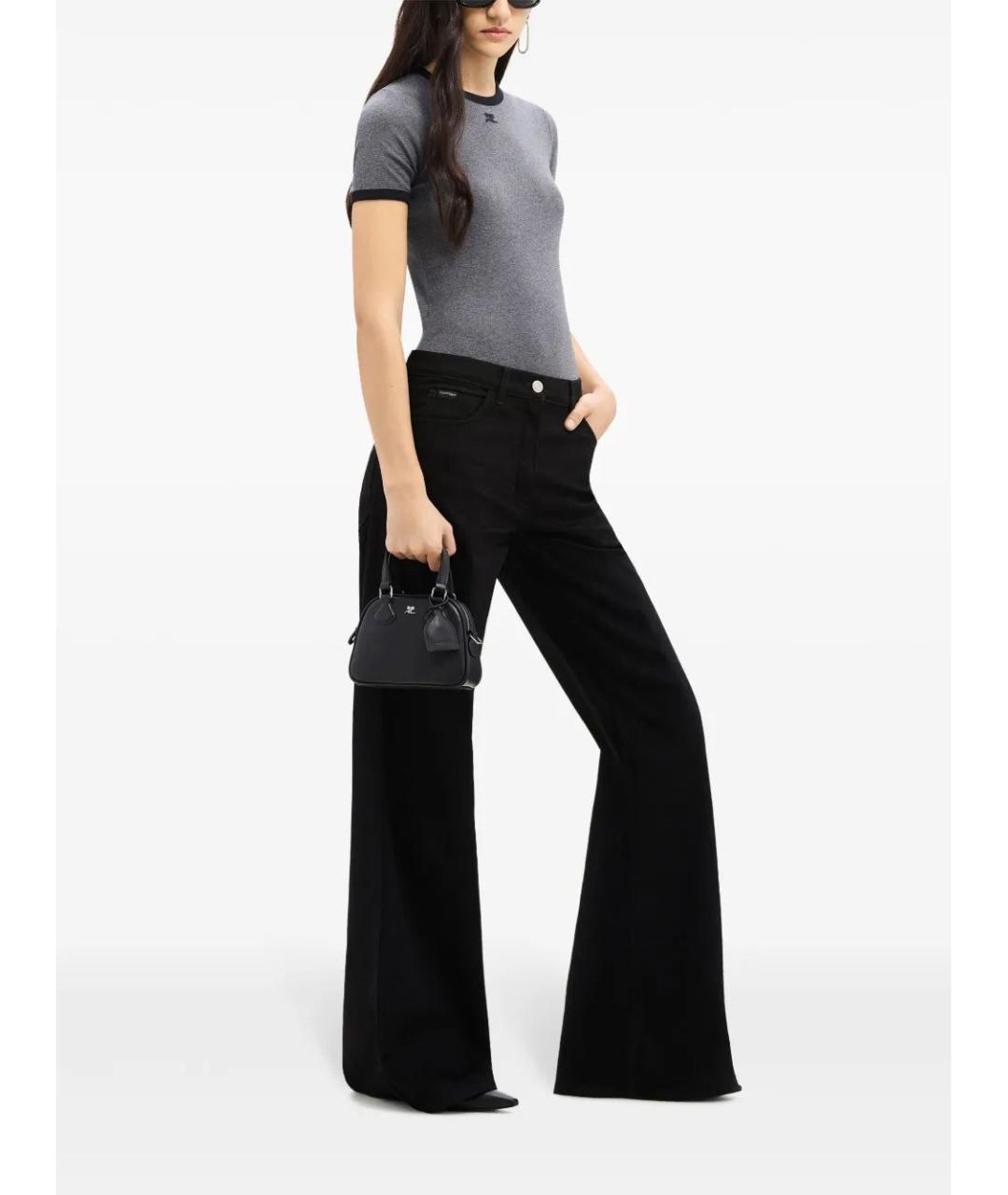 COURREGES Черная сумка с короткими ручками, фото 4