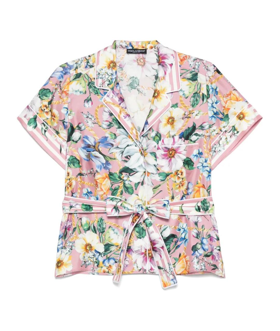 DOLCE&GABBANA Мульти шелковая рубашка, фото 1
