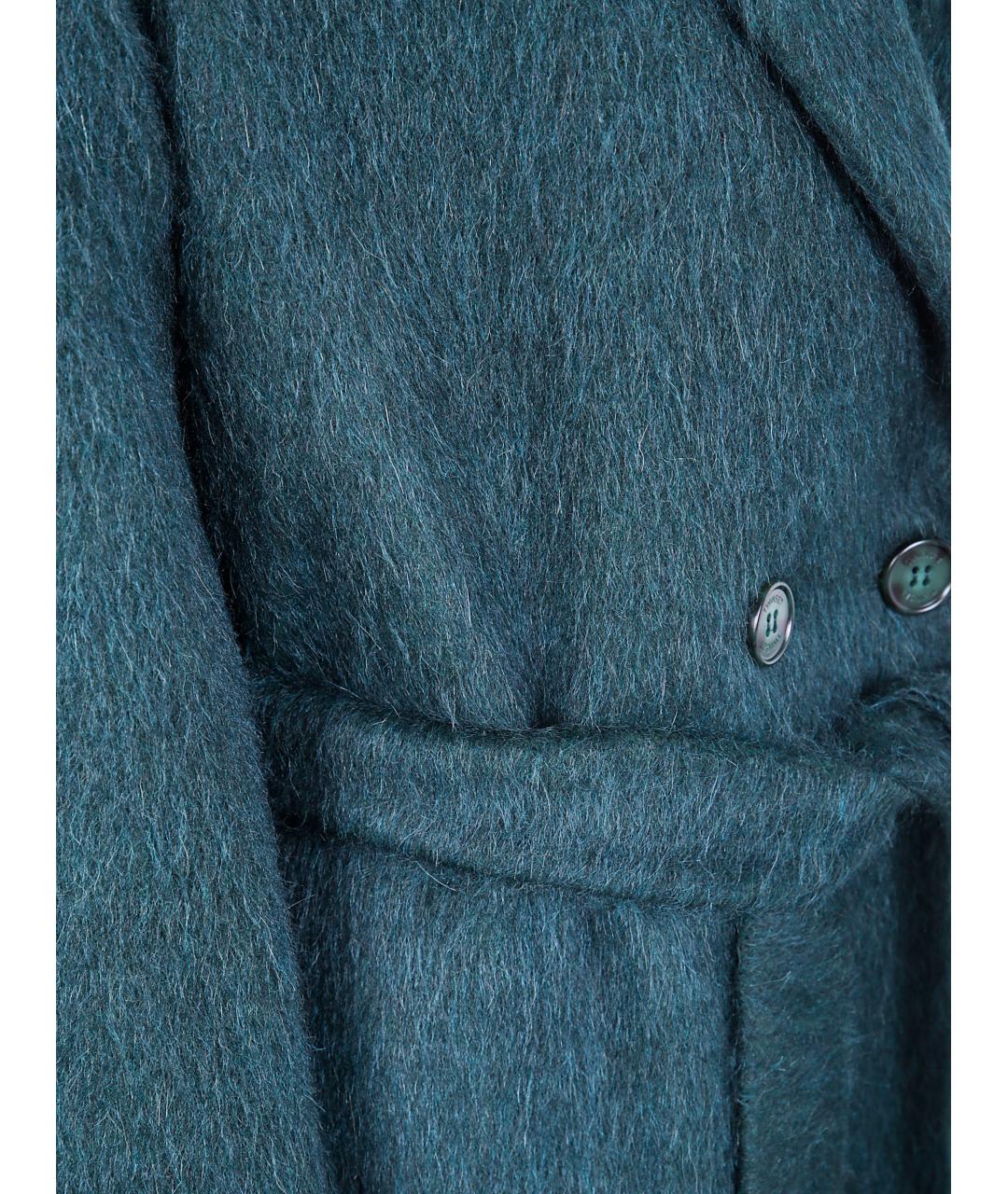 TWIN-SET Зеленые шерстяное пальто, фото 3