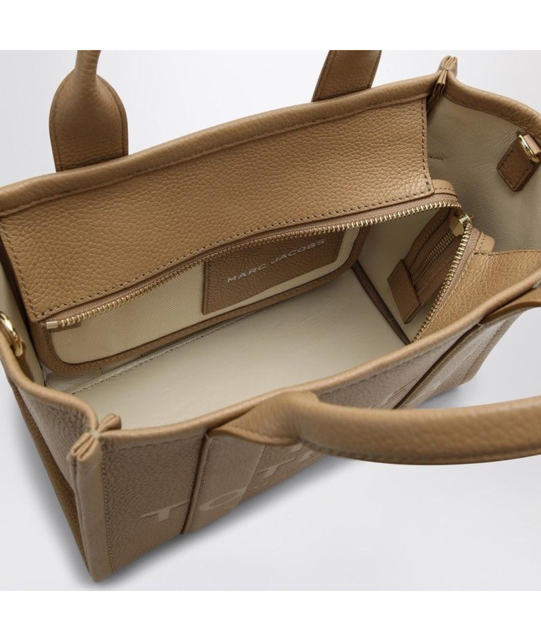 MARC JACOBS Бежевая кожаная сумка тоут, фото 4