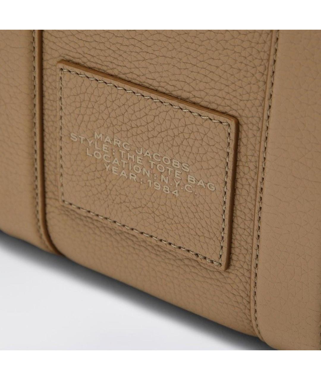 MARC JACOBS Бежевая кожаная сумка тоут, фото 5