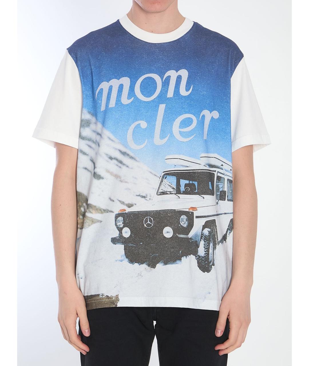 MONCLER Белая хлопковая футболка, фото 2