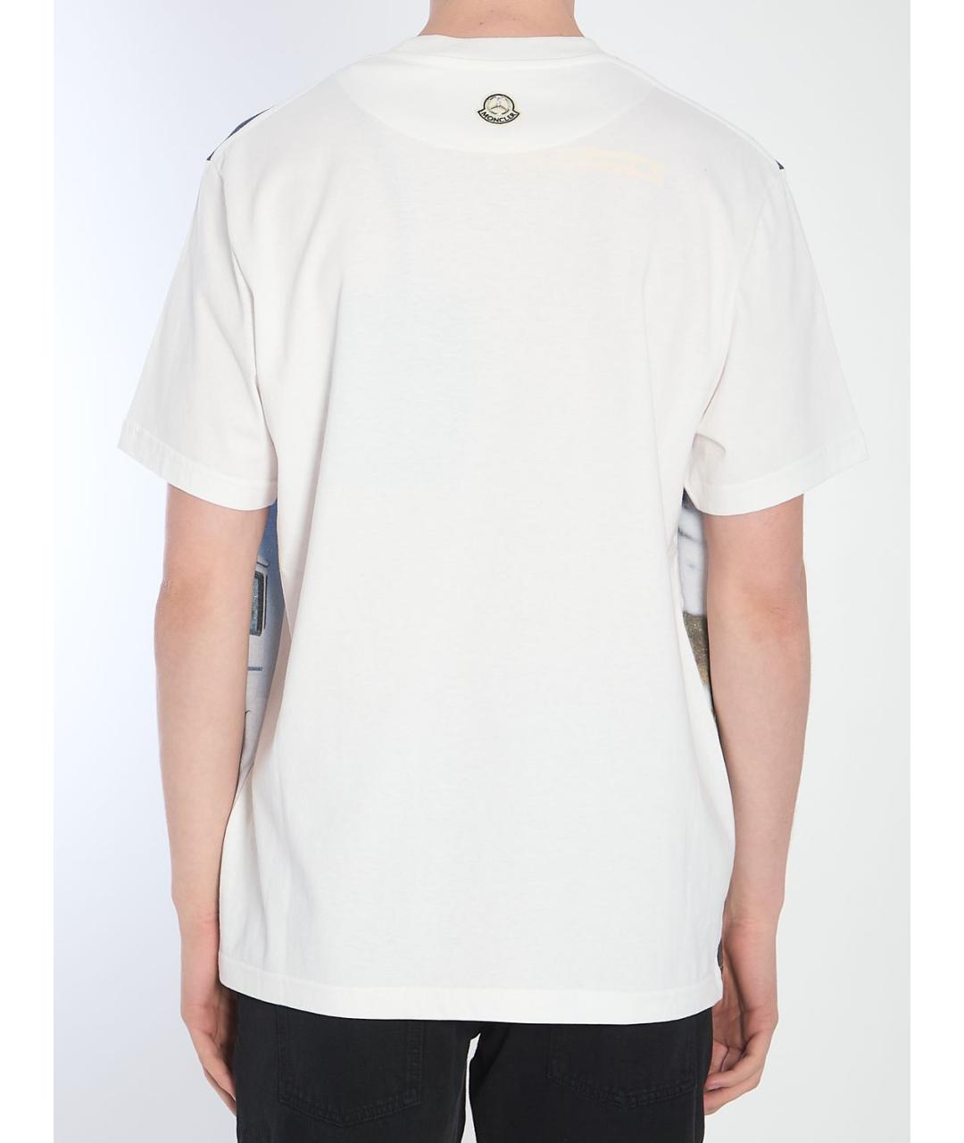 MONCLER Белая хлопковая футболка, фото 5