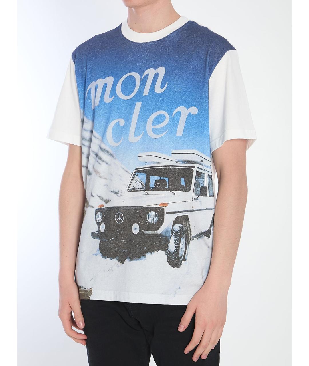 MONCLER Белая хлопковая футболка, фото 3