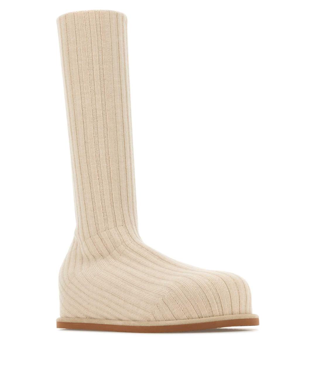 Amina Muaddi Бежевые ботинки, фото 2