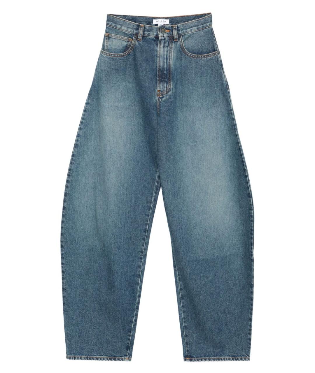 ALAIA Синие хлопковые прямые джинсы, фото 1