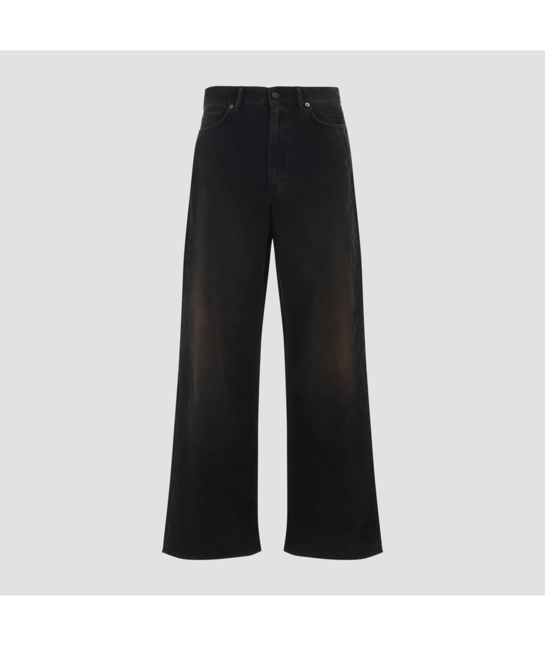 ACNE STUDIOS Черные хлопковые прямые брюки, фото 2
