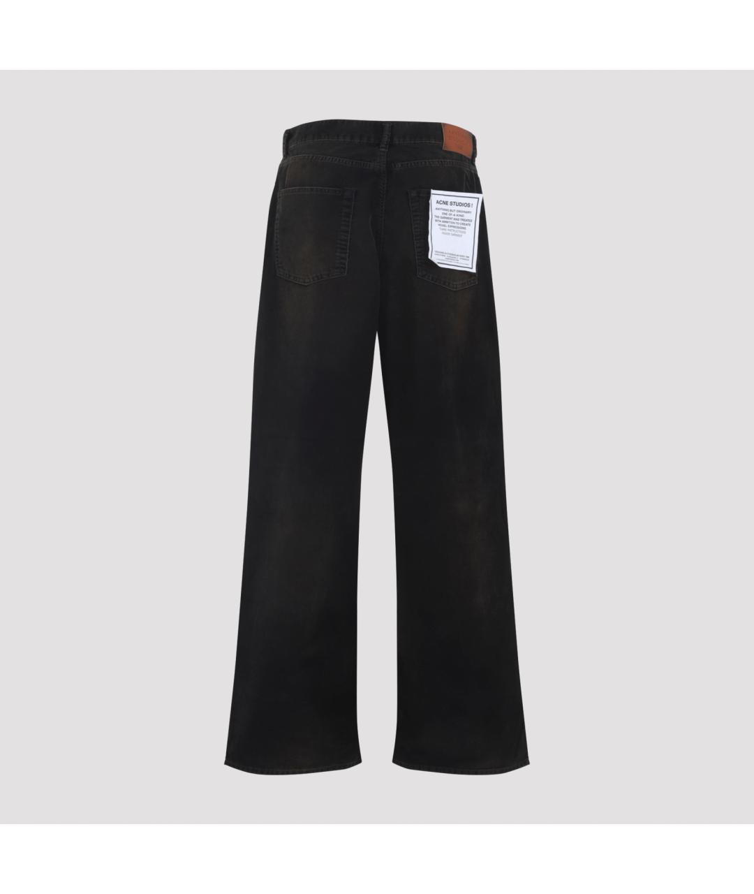 ACNE STUDIOS Черные хлопковые прямые брюки, фото 3