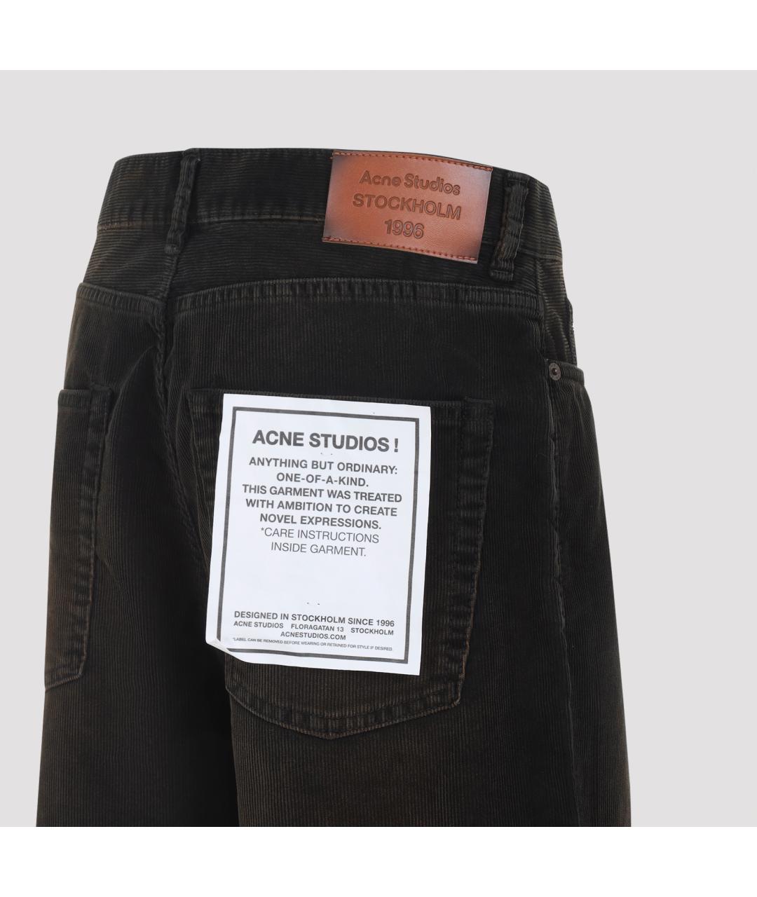 ACNE STUDIOS Черные хлопковые прямые брюки, фото 4