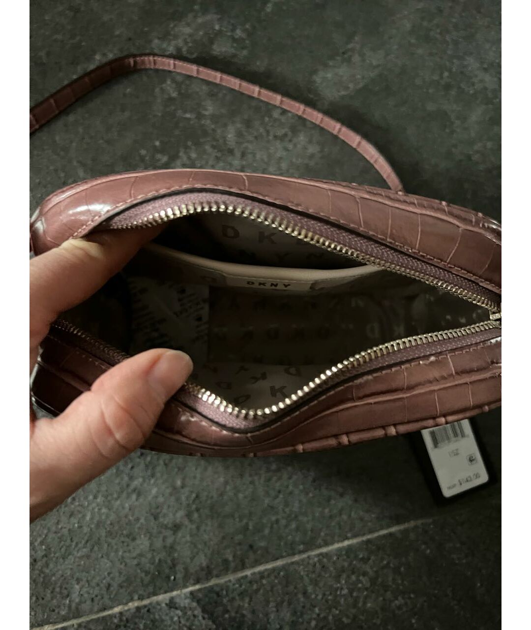 DKNY Розовая сумка через плечо из искусственной кожи, фото 3