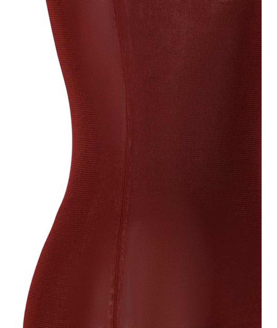 SAINT LAURENT Бордовое вискозное вечернее платье, фото 3