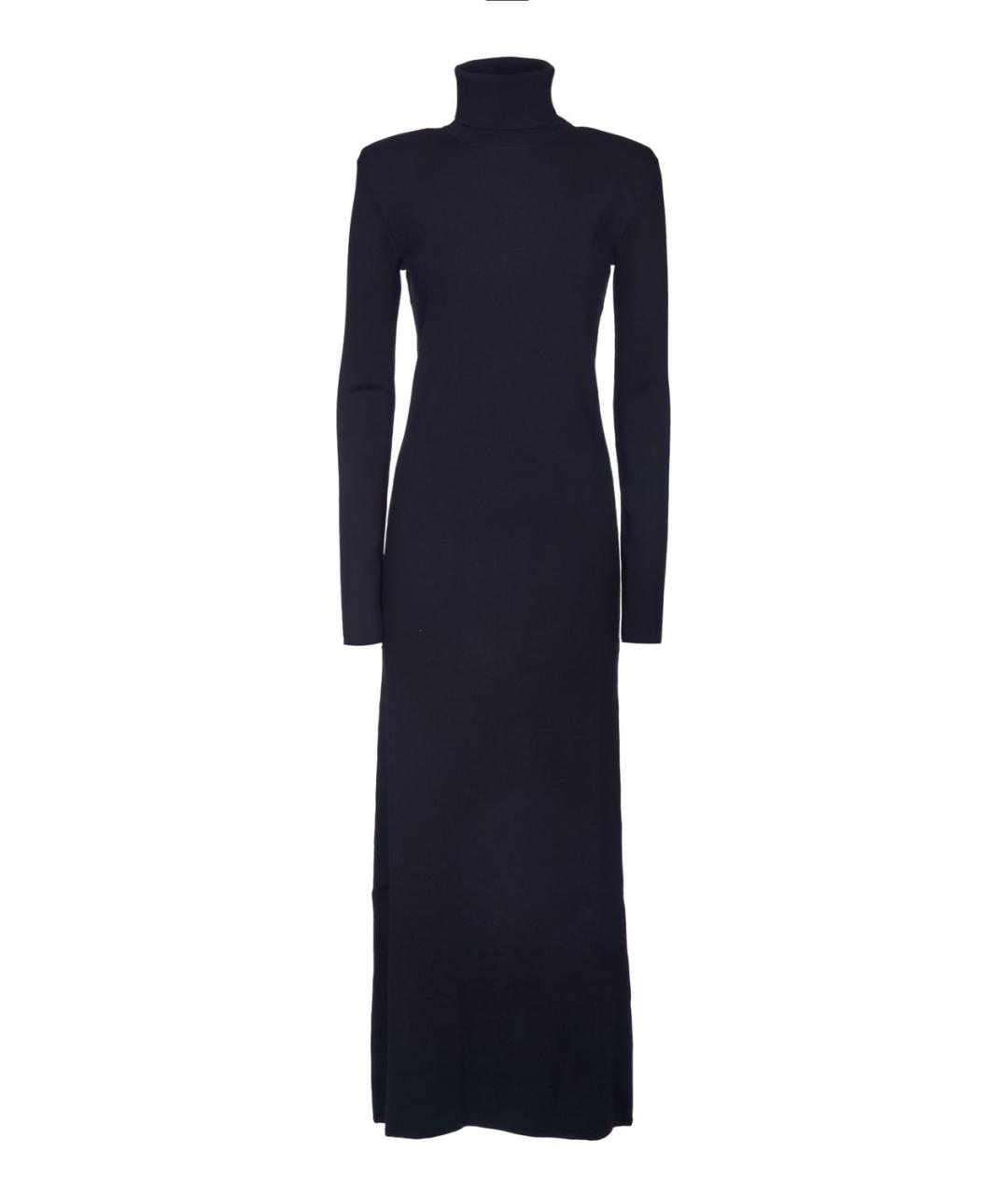 SAINT LAURENT Черное шерстяное повседневное платье, фото 3