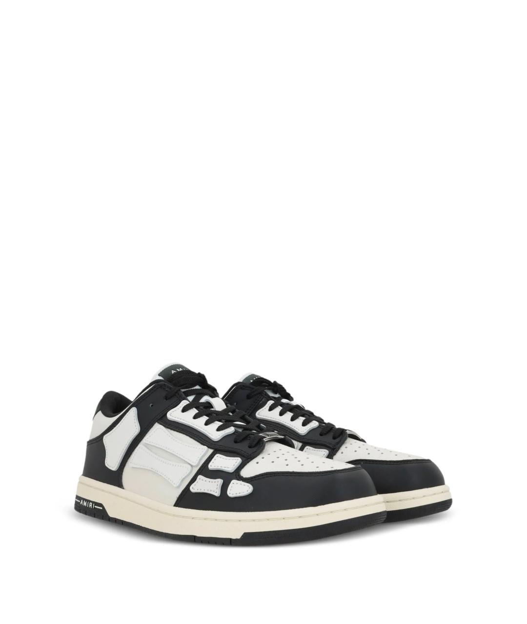 AMIRI Белые кожаные низкие кроссовки / кеды, фото 2