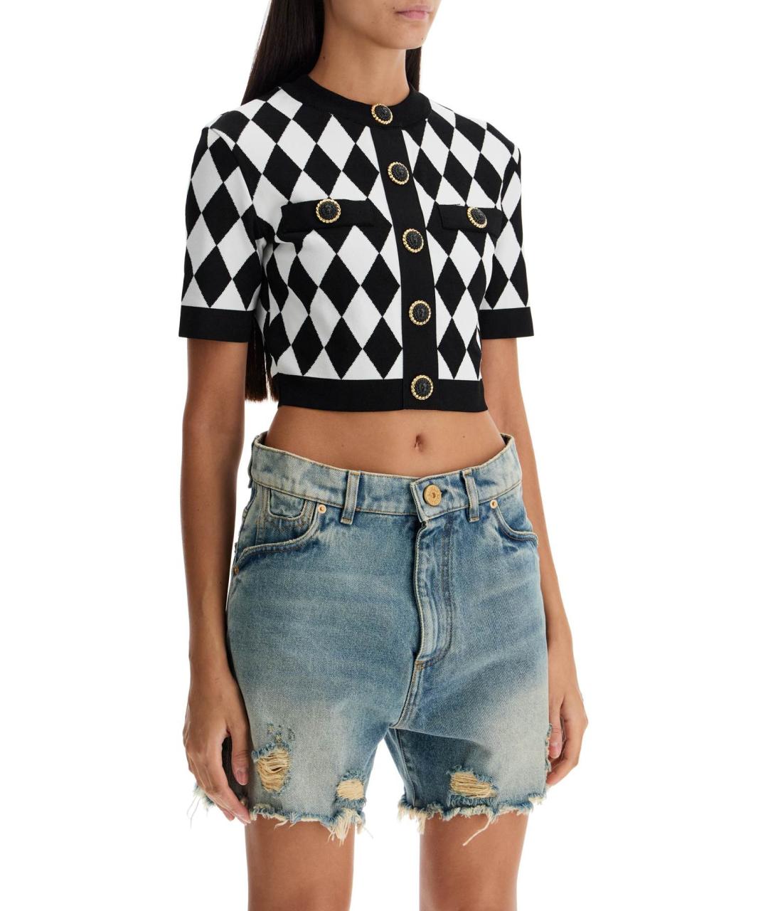 BALMAIN Мульти полиэстеровый джемпер / свитер, фото 2