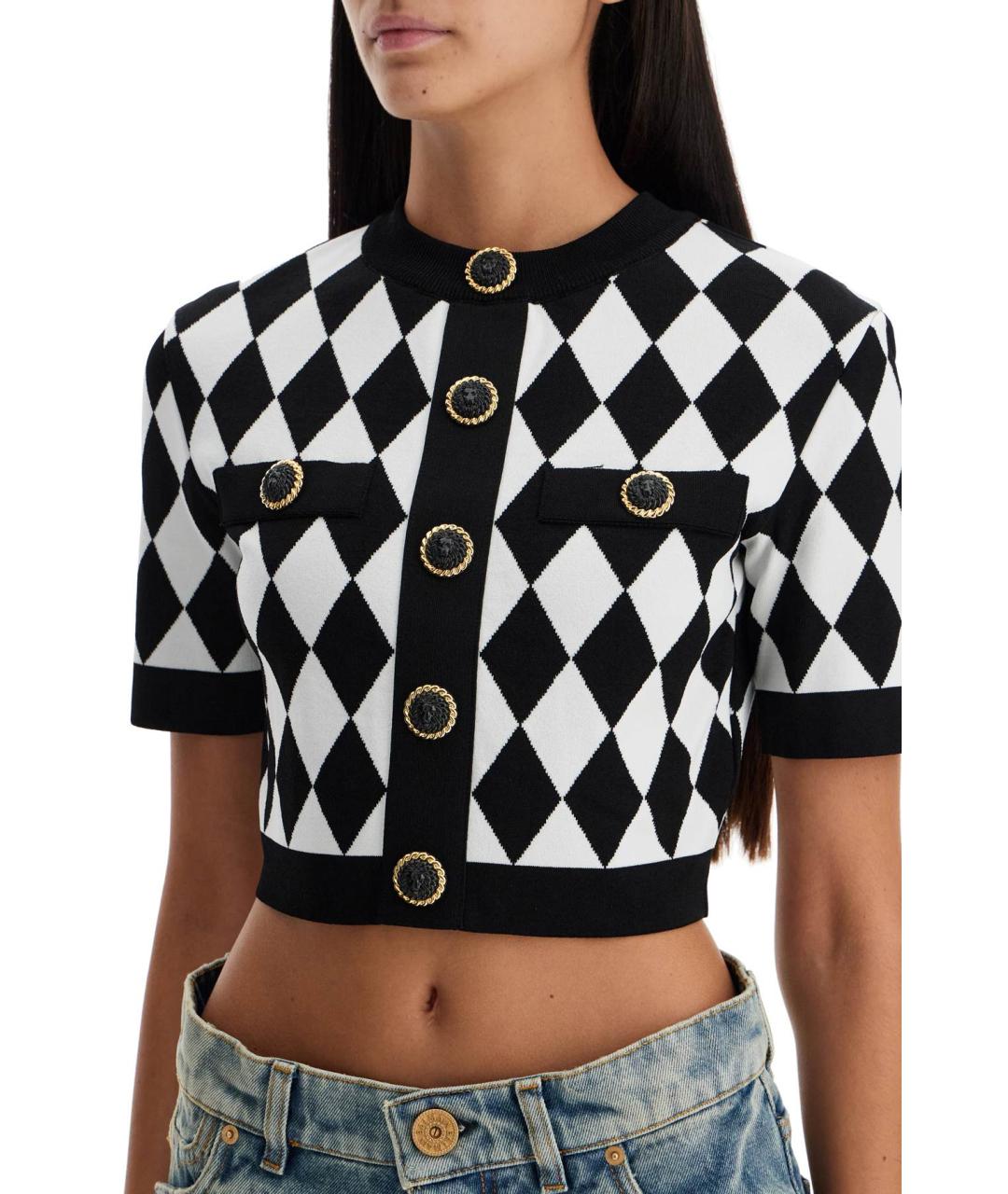 BALMAIN Мульти полиэстеровый джемпер / свитер, фото 4