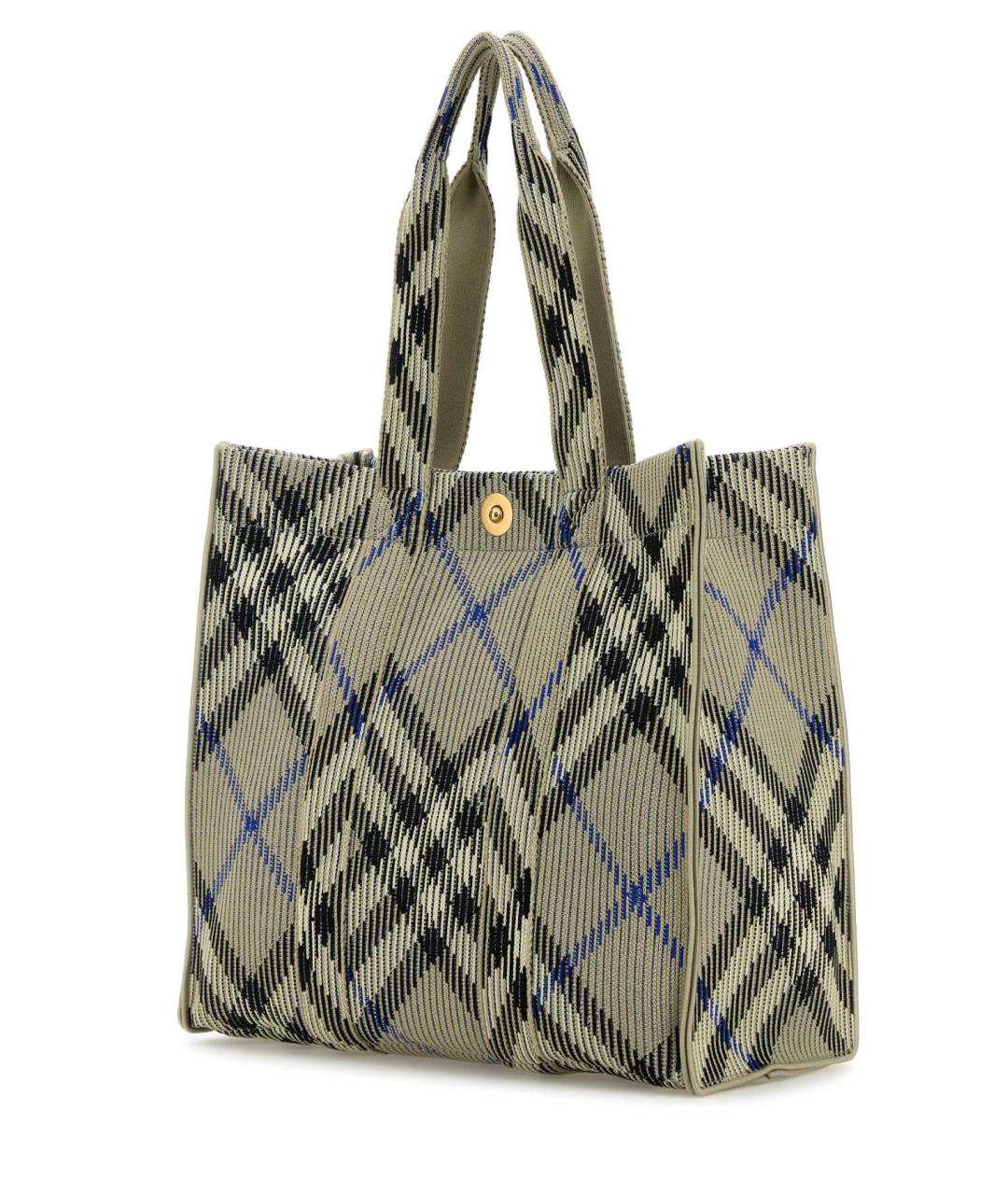 BURBERRY Зеленая тканевая сумка тоут, фото 2