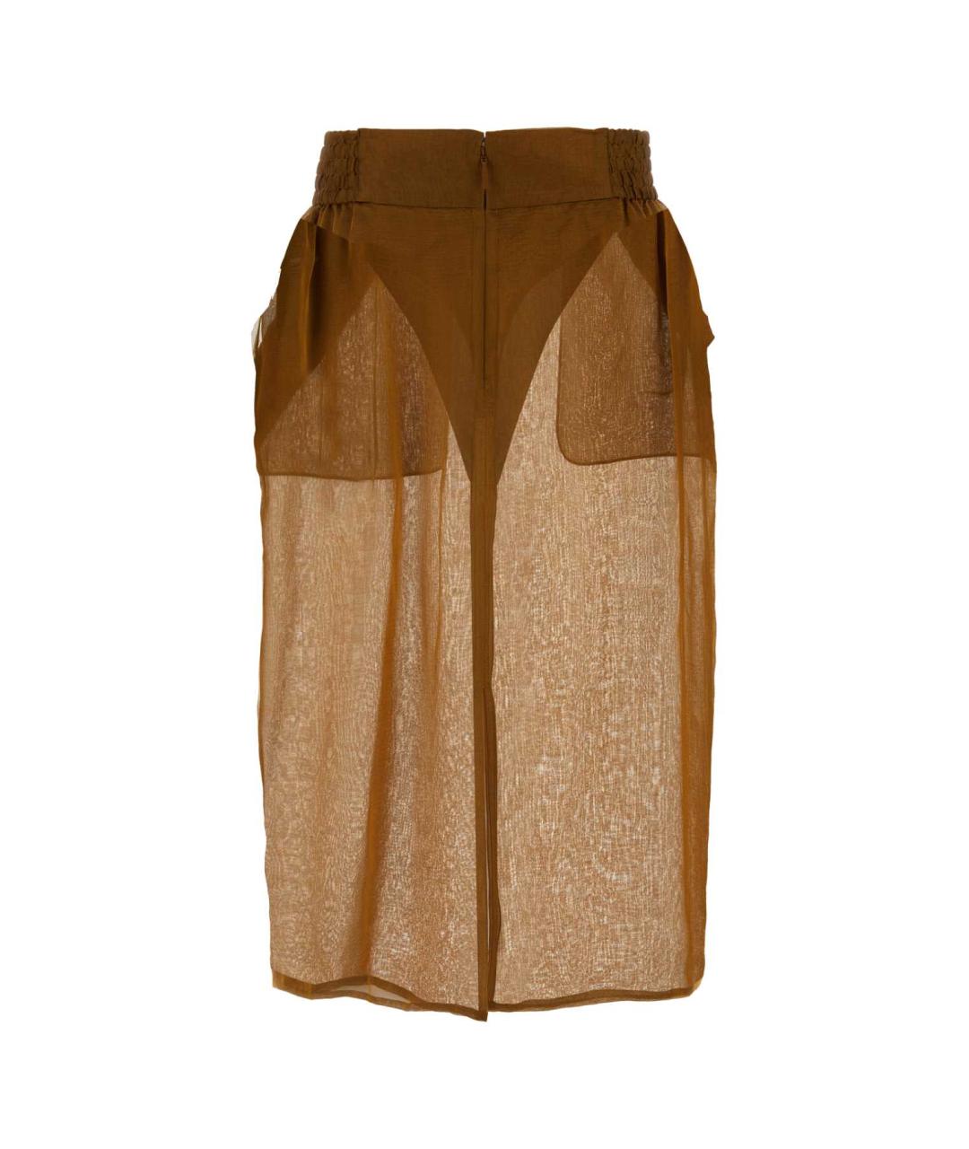 SAINT LAURENT Шелковая юбка миди, фото 2