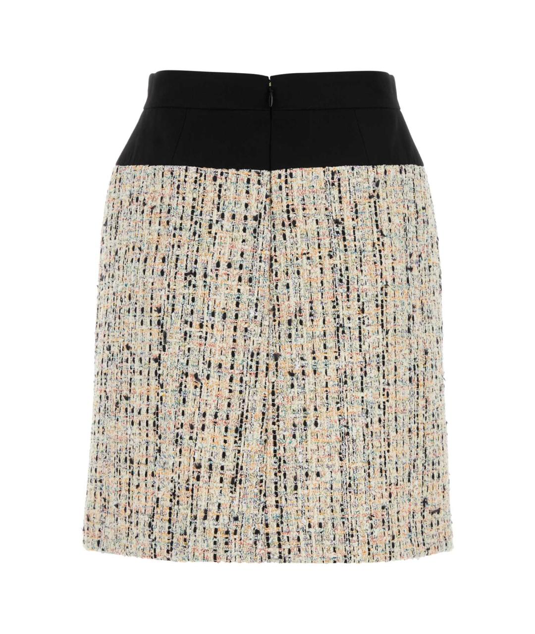 ALEXANDER MCQUEEN Мульти полиэстеровая юбка мини, фото 2