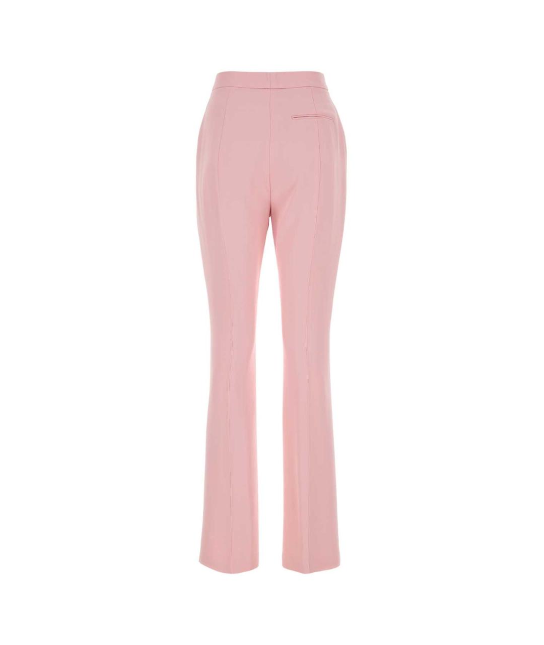 ALEXANDER MCQUEEN Розовые вискозные прямые брюки, фото 2