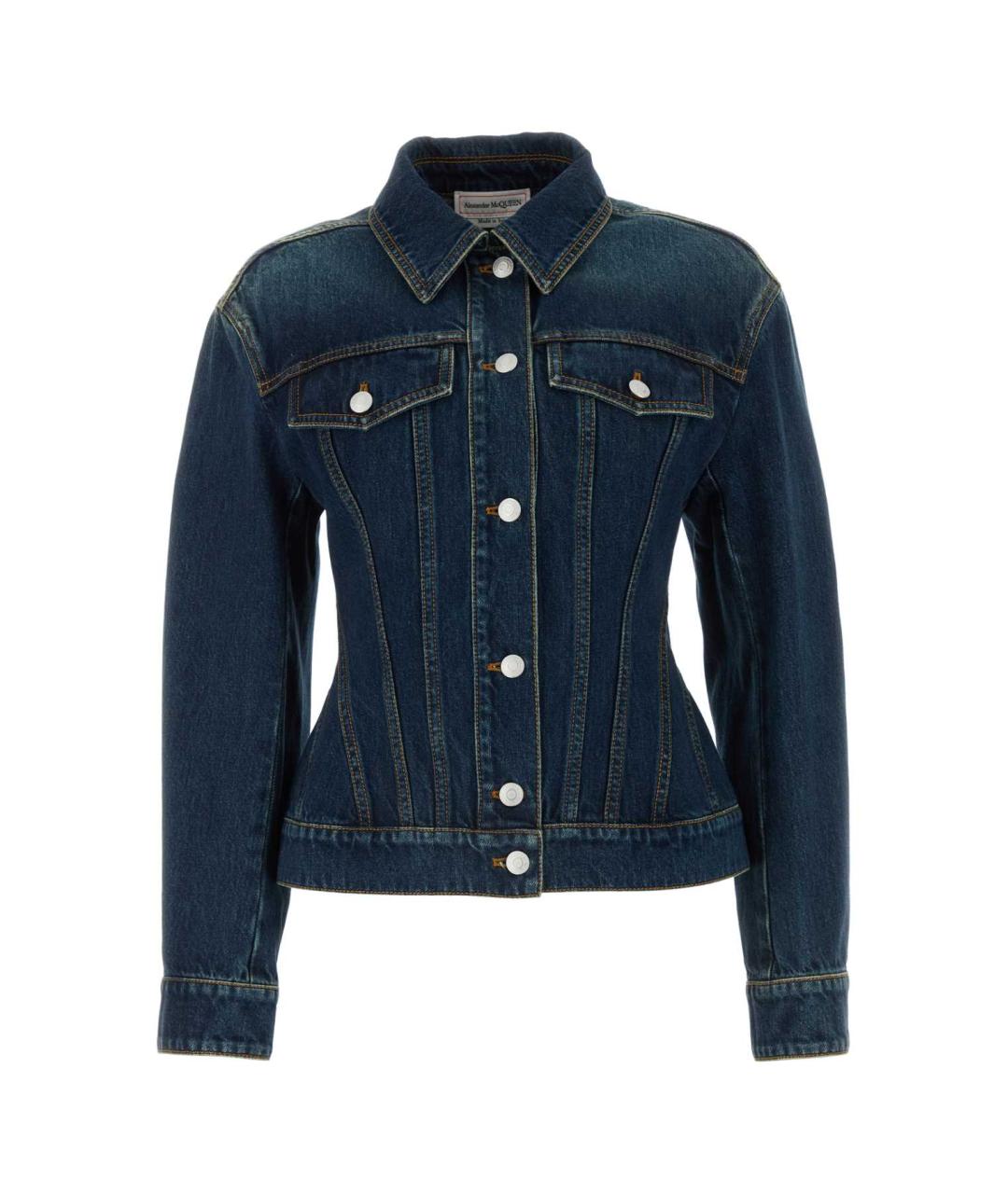 ALEXANDER MCQUEEN Синяя хлопковая куртка, фото 1