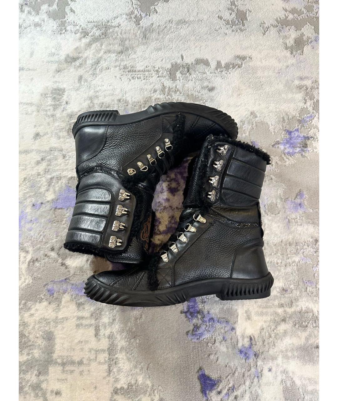 GUCCI Черные кожаные высокие ботинки, фото 4