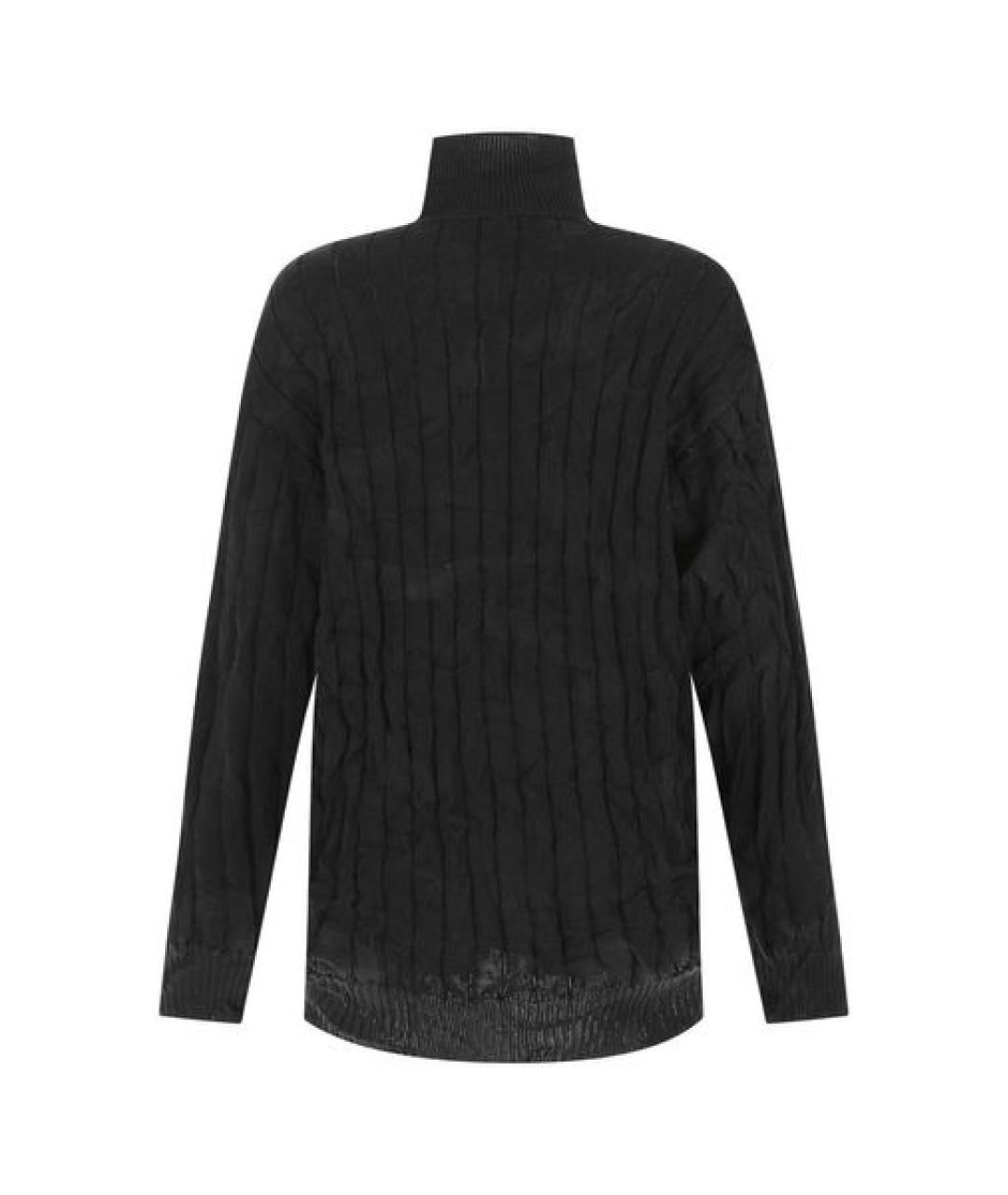 BALENCIAGA Черный шелковый джемпер / свитер, фото 2