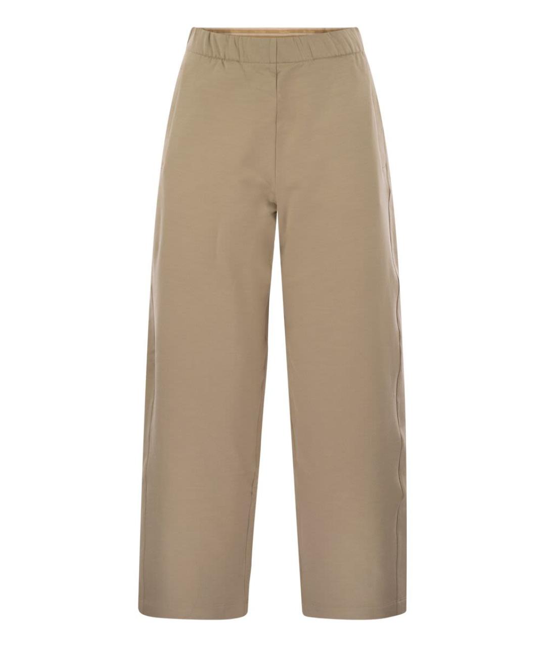 MAX MARA Бежевые хлопковые прямые брюки, фото 1